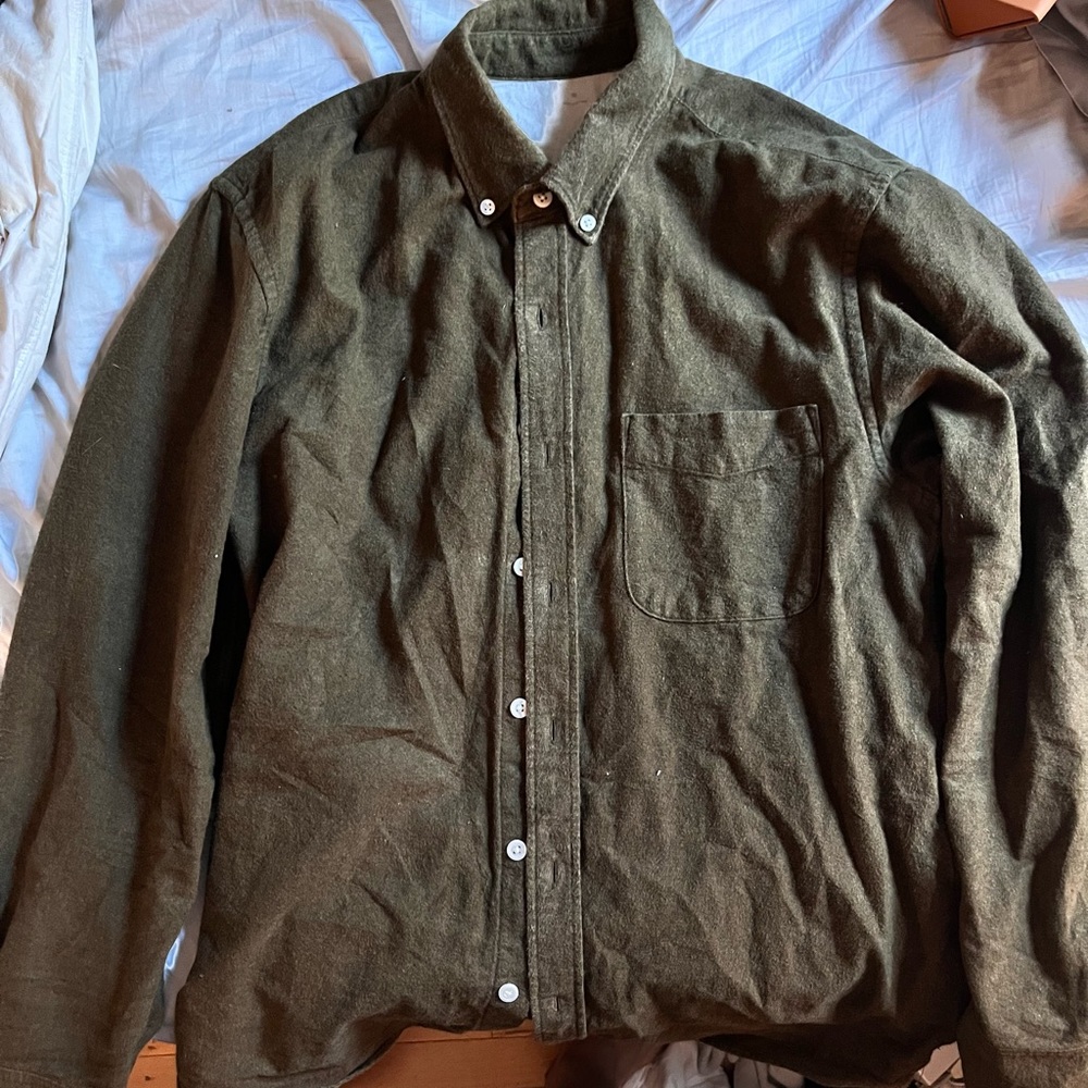 Green flannel from Muji